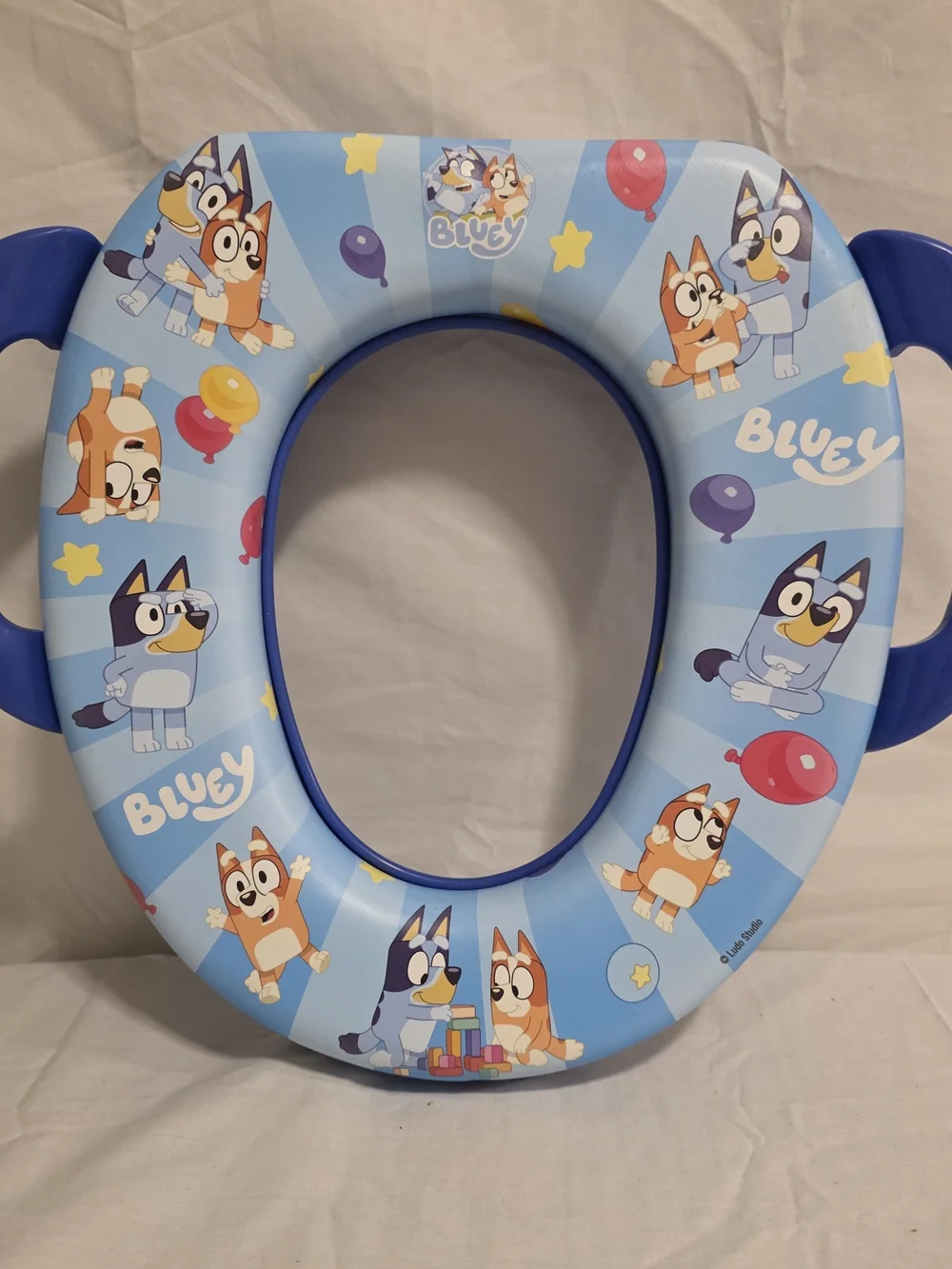 BLUEY Soft Padded Kids Potty Training Toilet Seat W/ Handles Toddler Preschool